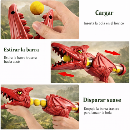 Jueguete de Dinosaurio con Pistolas y Bolas de Espuma