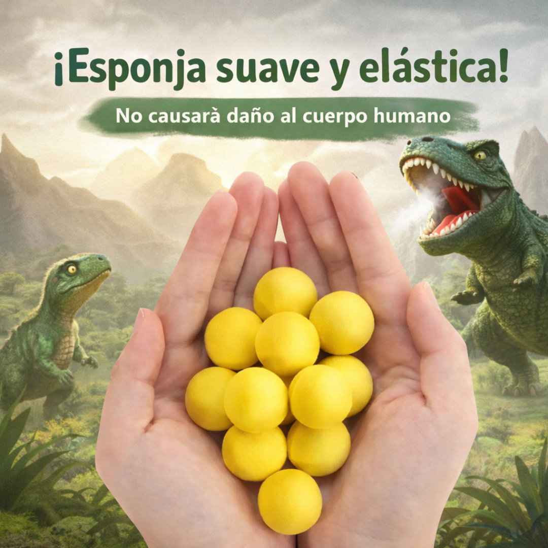 Jueguete de Dinosaurio con Pistolas y Bolas de Espuma